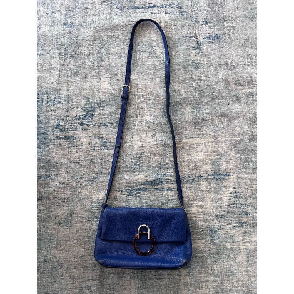 Vince Camuto Admiral Blue 100% Genuine Leather Crossbody Bag
